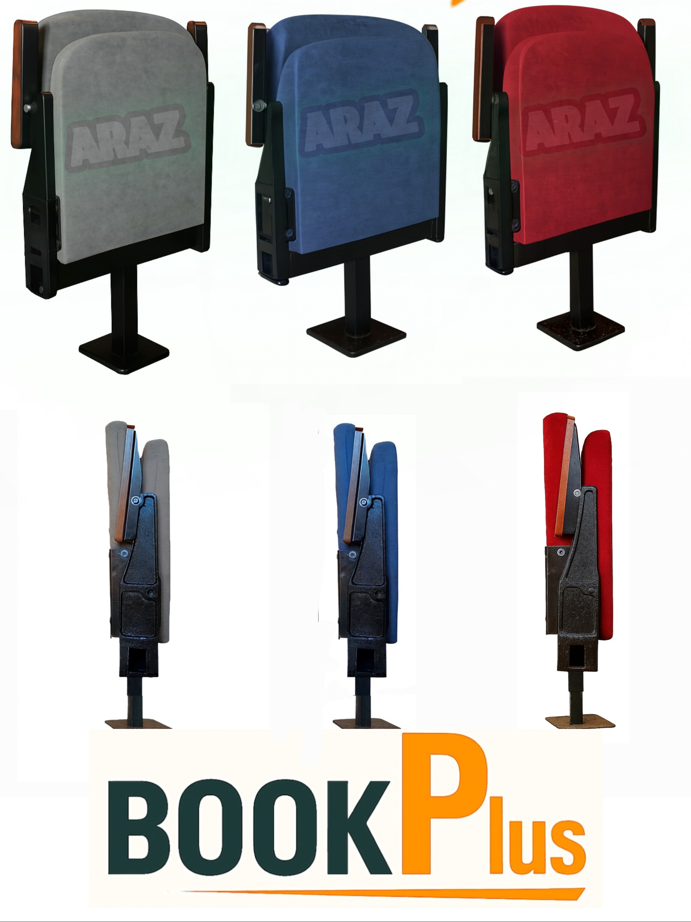 صندلی سینمایی  صندلی امفی تئاتر و صندلی ورزشگاهی  مدل  BOOKPlus